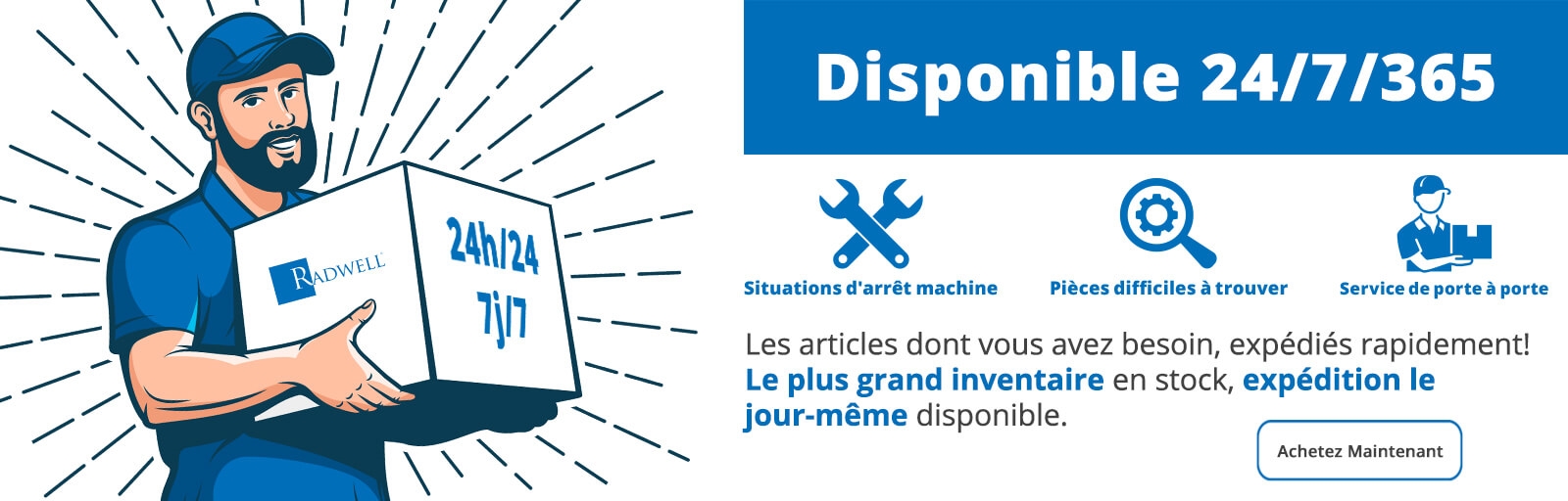 Les articles dont vous avez besoin, expédiés rapidement! Le plus grand inventaire en stock, expédition le jour-même disponible.