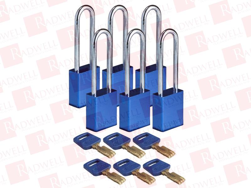 BRADY ALU-BLU-76ST-KA6PK