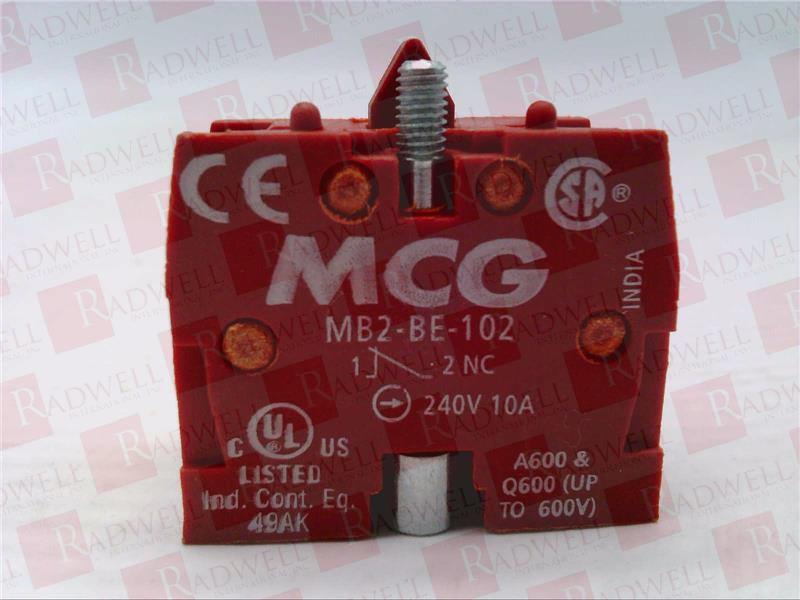 MB2-BE-102 Accessory/Bulb/Cap/Contact/Transf by MCG INDUSTRIAL