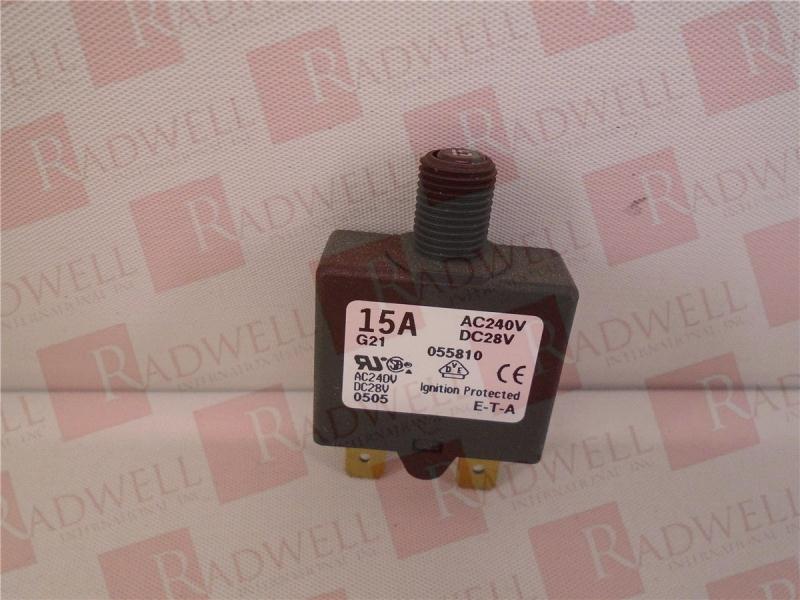 E-T-A CIRCUIT BREAKERS 1658-G21-00-P10-055810-15A