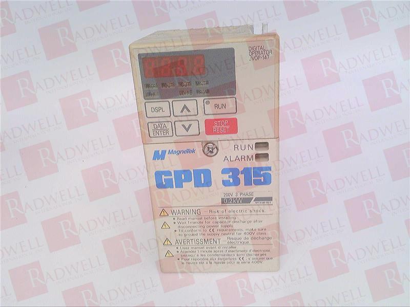 YASKAWA ELECTRIC GPD315-MVA002